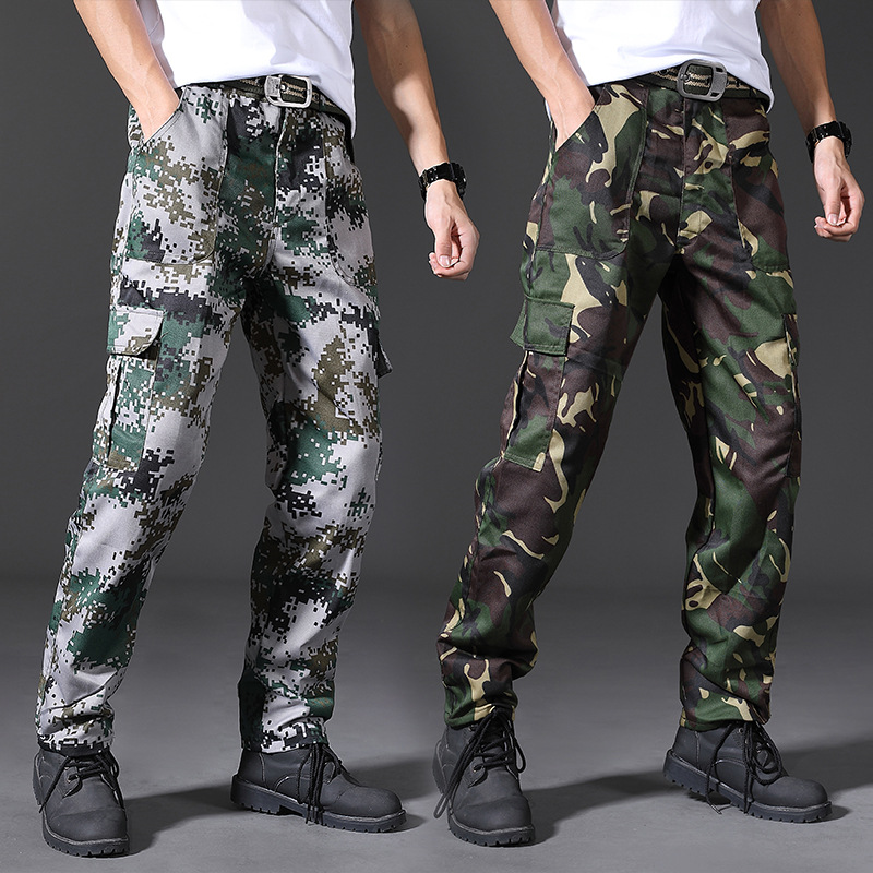 Spring Brand Men Fashion Cargo Pants Multi-pockets Baggy Men Pants Casual Trousers Overalls Camouflage Pants Man thumbnail