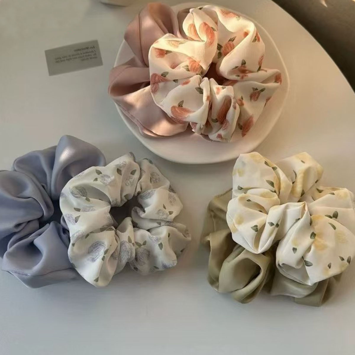 Korean spring and summer soft French-style large hair donut simple versatile elegant popular bun hair tie hair accessory wholesa