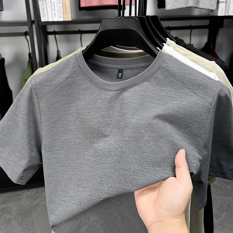2025 New Men's Korean Casual Short Sleeved Round Neck T-shirt Summer Fashionable and Comfortable Versatile Top thumbnail