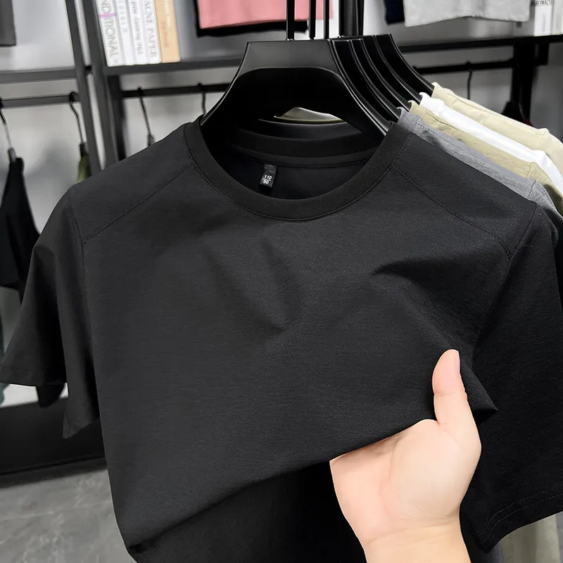 2025 New Men's Korean Casual Short Sleeved Round Neck T-shirt Summer Fashionable and Comfortable Versatile Top thumbnail