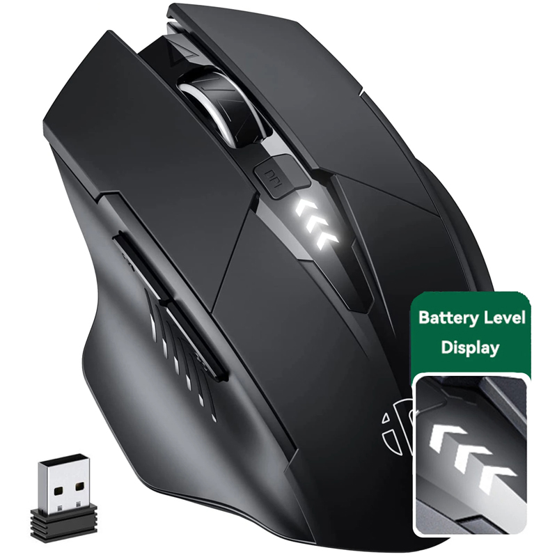 Inphic F1S Rechargeable 2.4G Wireless Mouse Office Mute Ergonomic And Skin-friendly Materials Support PC Laptop Tablet Universal