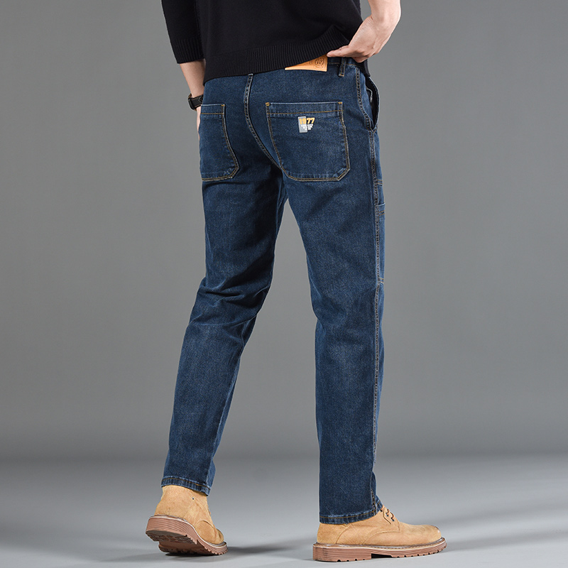 Fashion Print Six-Pocket Jeans Small Straight Cut Style Men's Casual Comfortable Fit Clothing thumbnail