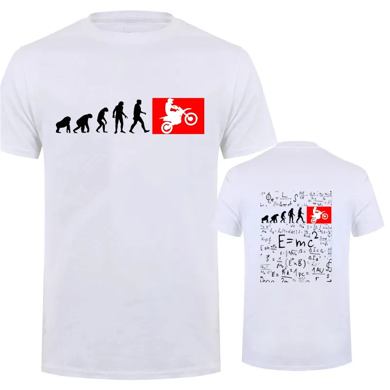 Human Evolution Motocross Design Vintage T-shirt for Men Autocycle Motorbike Speedometer Personalized Print Tees Game Black Tops thumbnail