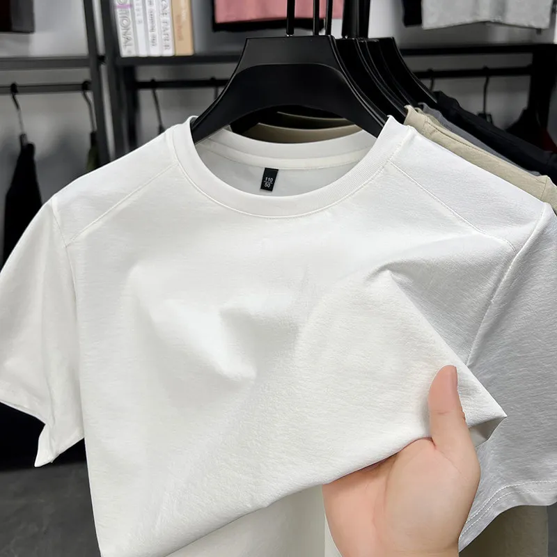 2025 New Men's Korean Casual Short Sleeved Round Neck T-shirt Summer Fashionable and Comfortable Versatile Top thumbnail