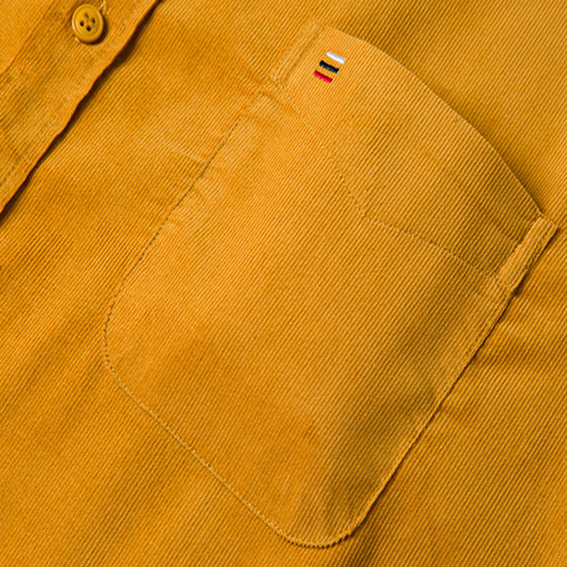 7XL 6XL Cotton Corduroy Shirt Men’s Long Sleeve Casual Regular Fit Soft Comfortable Pocket Dress Shirts For Male Blouse Clothes thumbnail